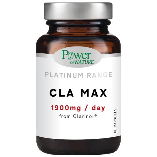 Power of Nature Platinum Range CLA Max 1900mg / Day Συμπλήρωμα Διατροφής για την Αύξηση της Καύσης του Λίπους & της Μυϊκής Μάζας 60caps